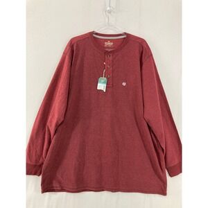 New Outdoor Life Henley Shirt size XXL Red Long Sleeve Wilderness Comfy